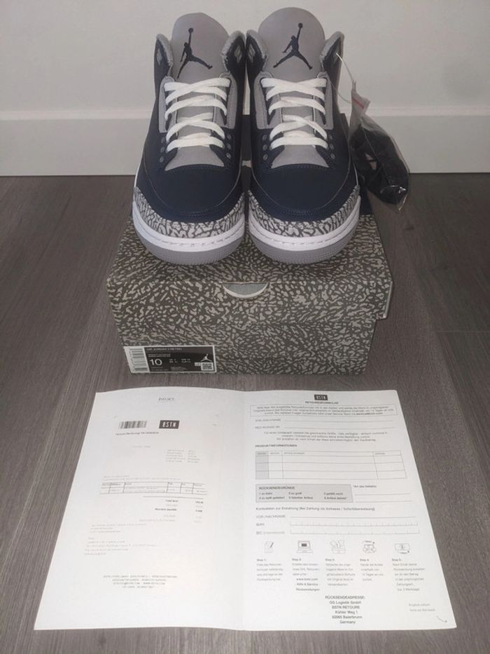 Nike Air Jordan 3 georgetown midnight navy 2021 facture BSTN - photo numéro 2