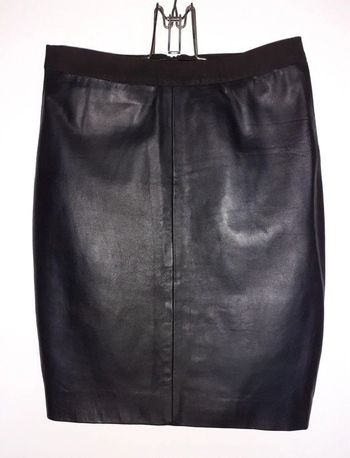 Jupe crayon cuir mango