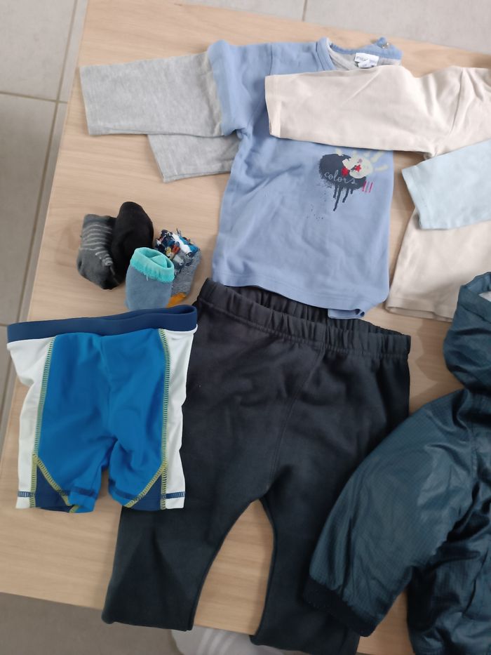 Lot 12 mois garçon blouson pull pantalon sous pull - photo numéro 3