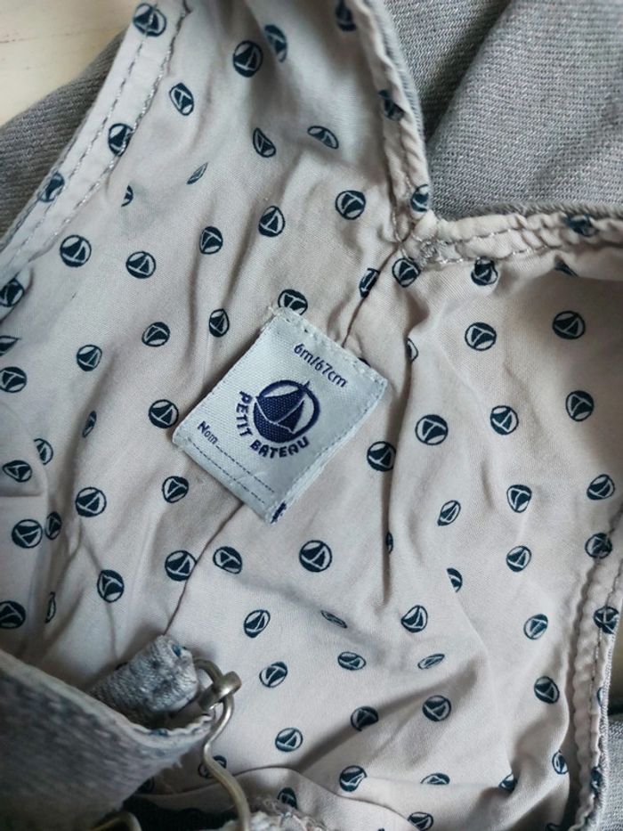 Salopette en jean gris Petit Bateau Taille 6 mois - photo numéro 6