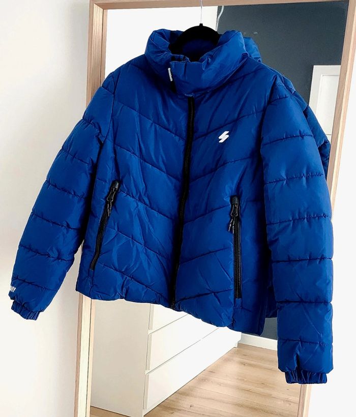 Doudoune femme coupe slim bleue taille 42 Superdry