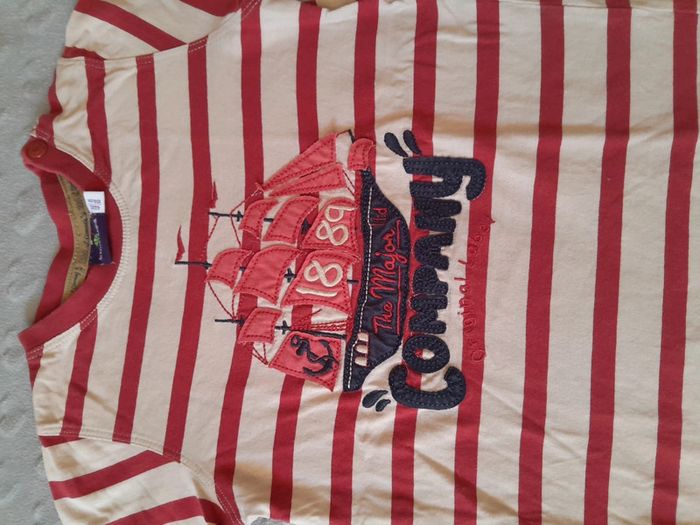 Tee shirt Sergent Major rayé pirates 4 ans - photo numéro 3