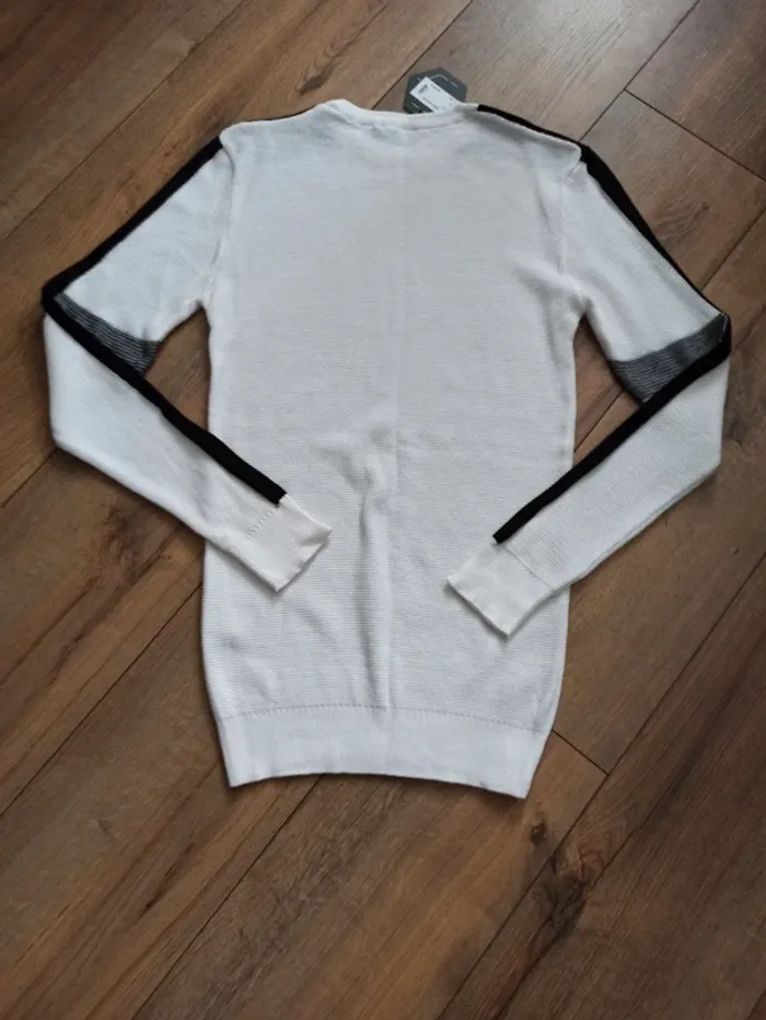 Pull blanc homme manches longues XL - photo numéro 4
