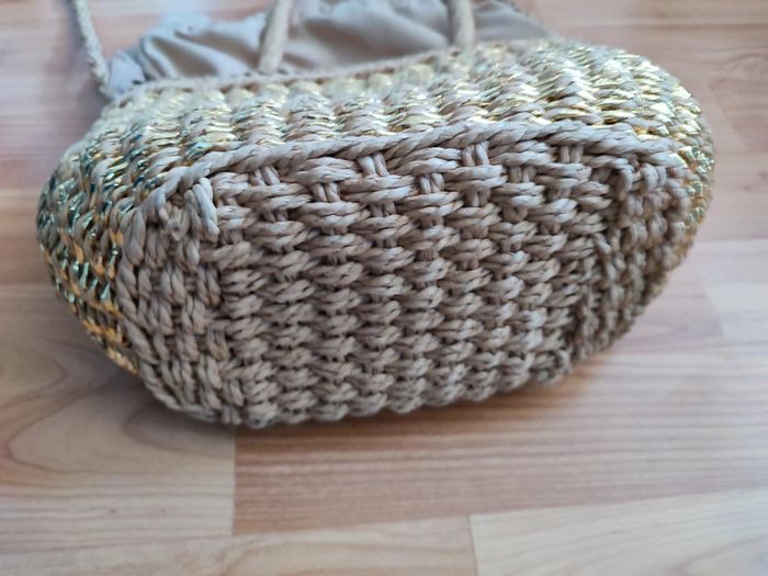 Sac en paille doré - photo numéro 3