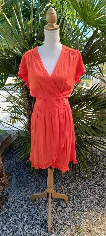 Robe portefeuille corail