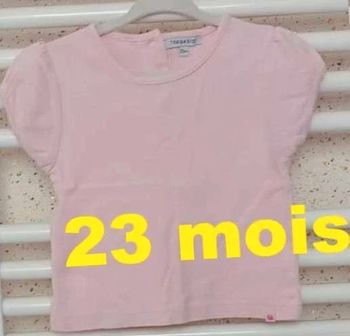 Tee  shirt  manche courte  Tex Taille  23  mois