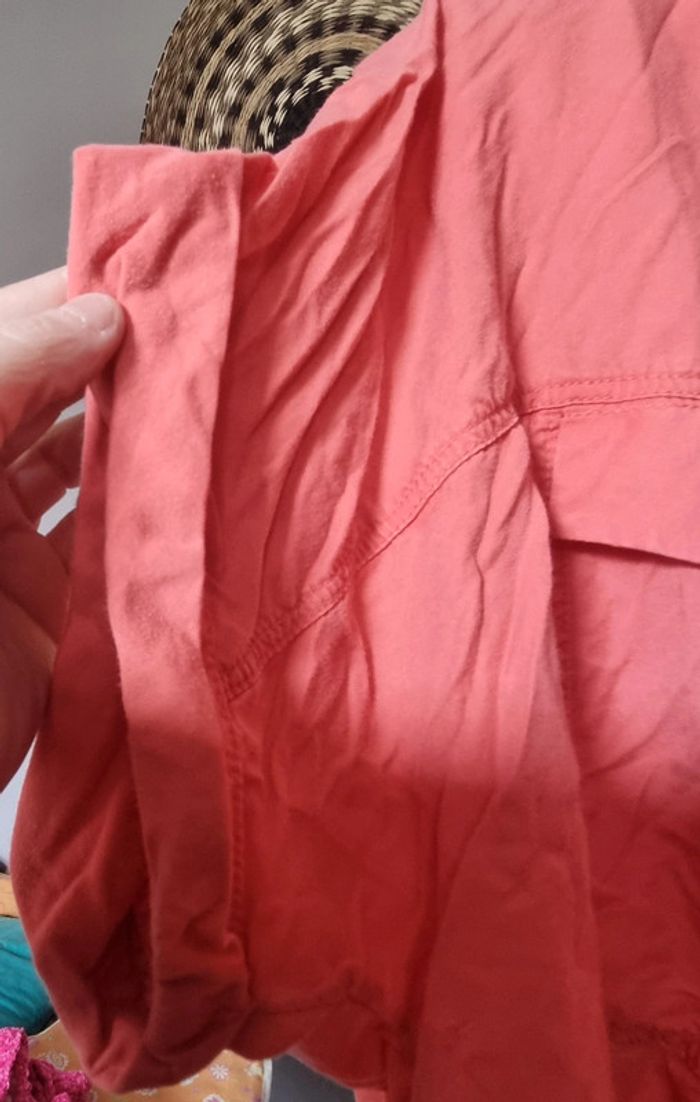 Chemise lin kiabi neuve jamais portée sans étiquette 52 saumon corail - photo numéro 2