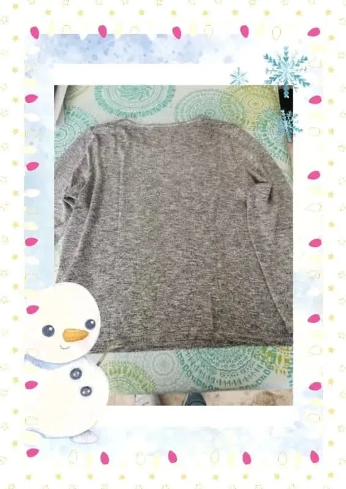 Pull fin gris chiné - photo numéro 5