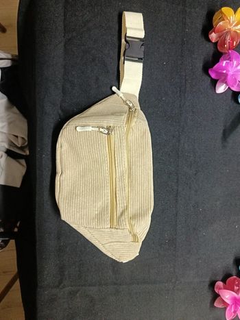 Sac banane en velours côtelé