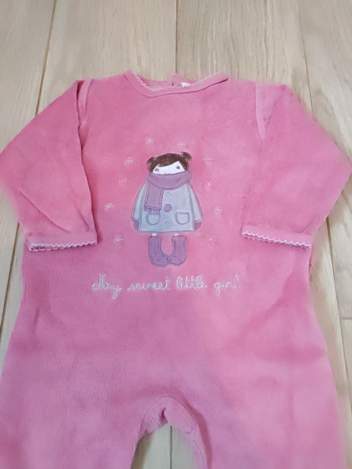 Grenouillere velour 6 mois 68cm - photo numéro 2