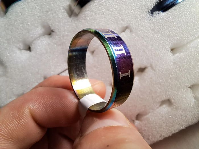 Bague acier inoxydable motifs - photo numéro 6