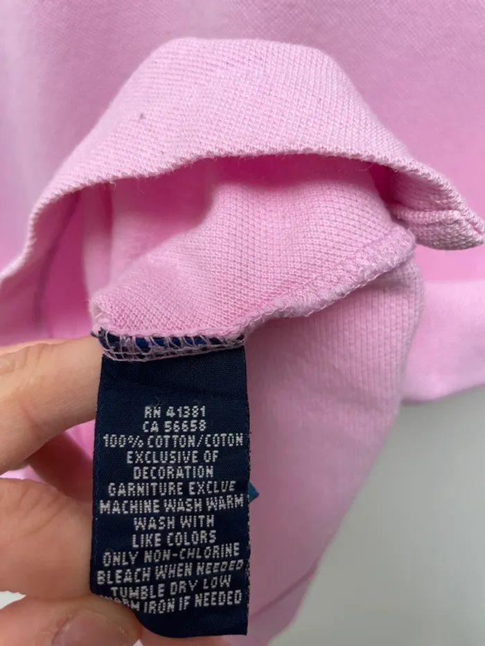 Polo Ralph Lauren pink logo green Skinny Womens XL - photo numéro 6