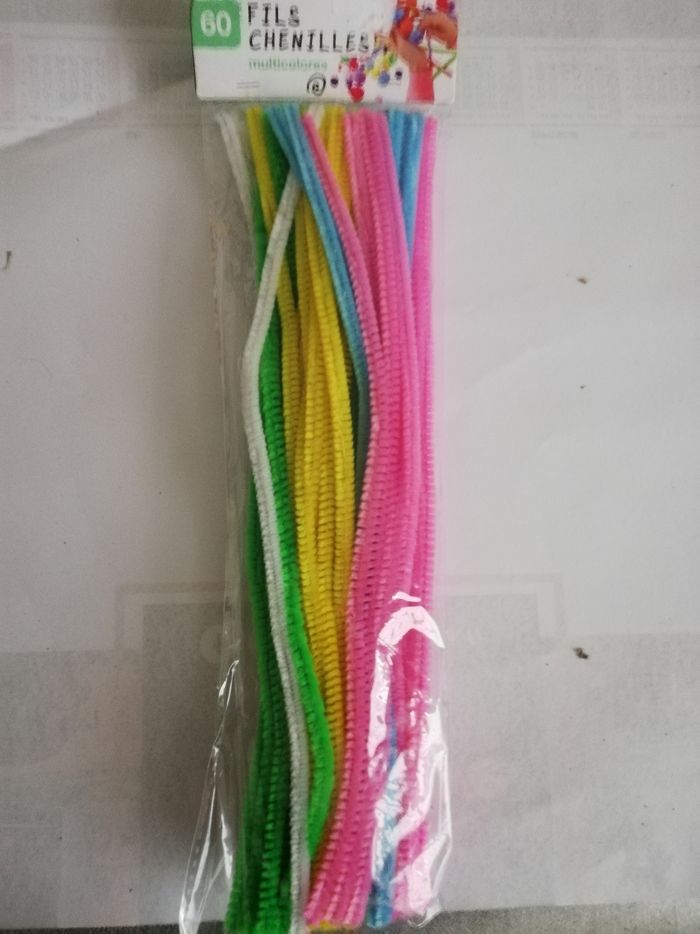 Fils chenilles fluo