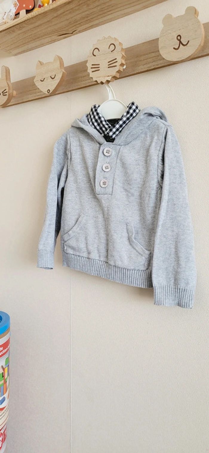 Pull 18 mois TAO gris