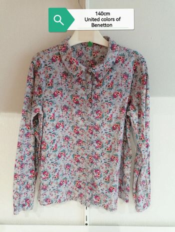 Chemise fleurie Benetton 140cm