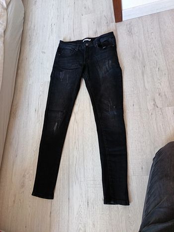 Pantalon jeans 38 M femme gemo tbe noir