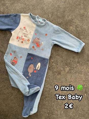 Pyjama 🍀 9 mois 🍀 Tex Baby