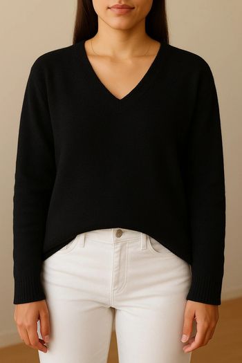Pull noir en maille