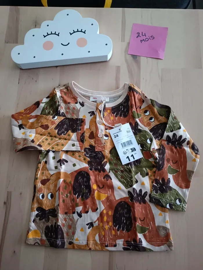 T-shirt manches longues 24 mois