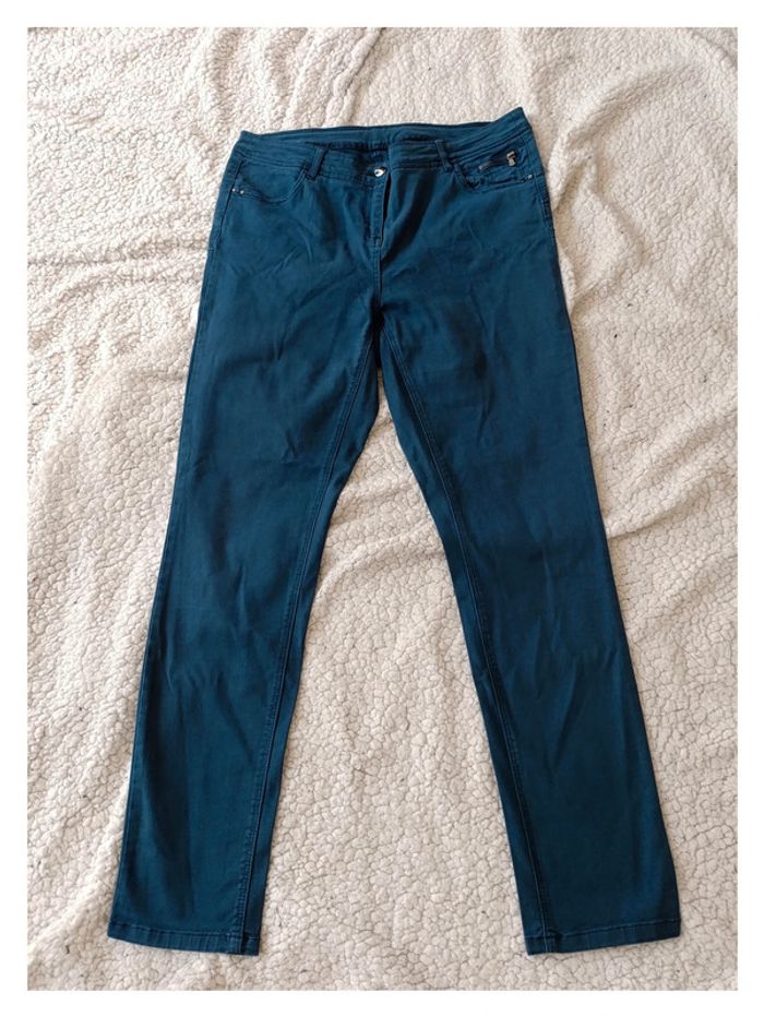 Jean bleu taille 44, mignon neuf détail fermeture pantalon simple basic --