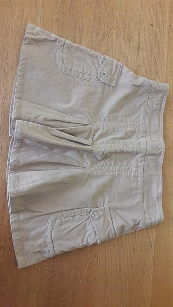 Jupe en velours beige en taille 36