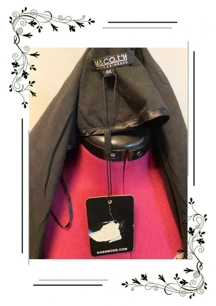 Veste blazer mandarine and co Nassmode neuf taille L - photo numéro 4