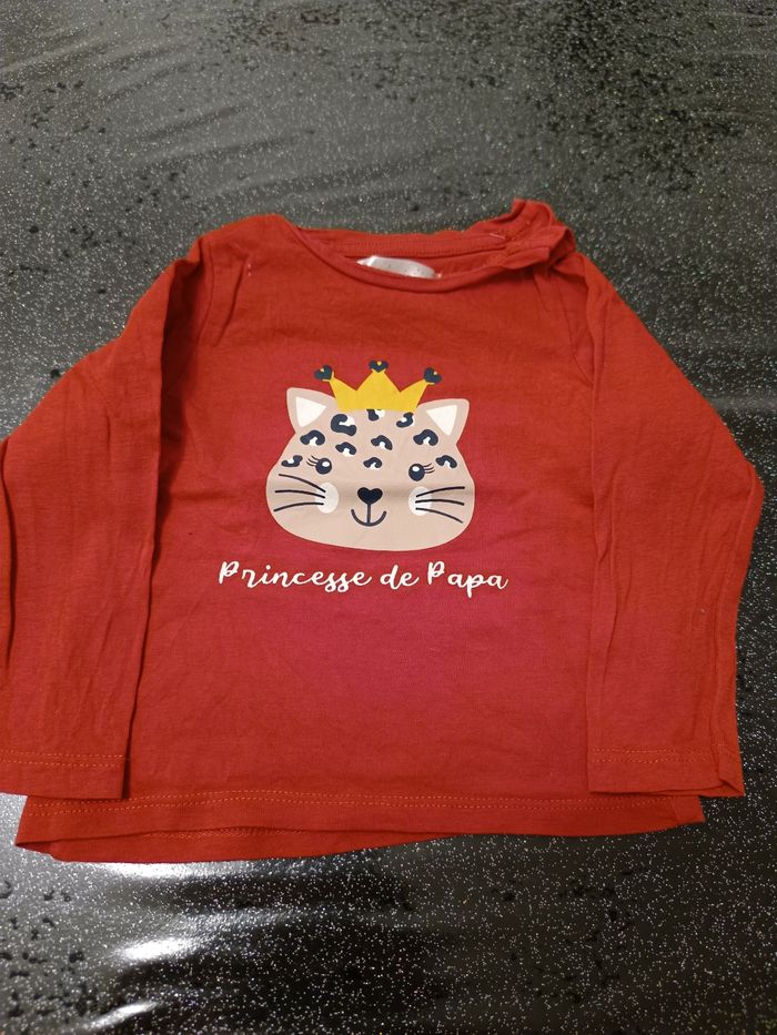Lot t-shirt fille 12 mois - photo numéro 2