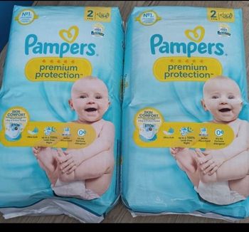5 paquets de couches Pampers prenium taille 2