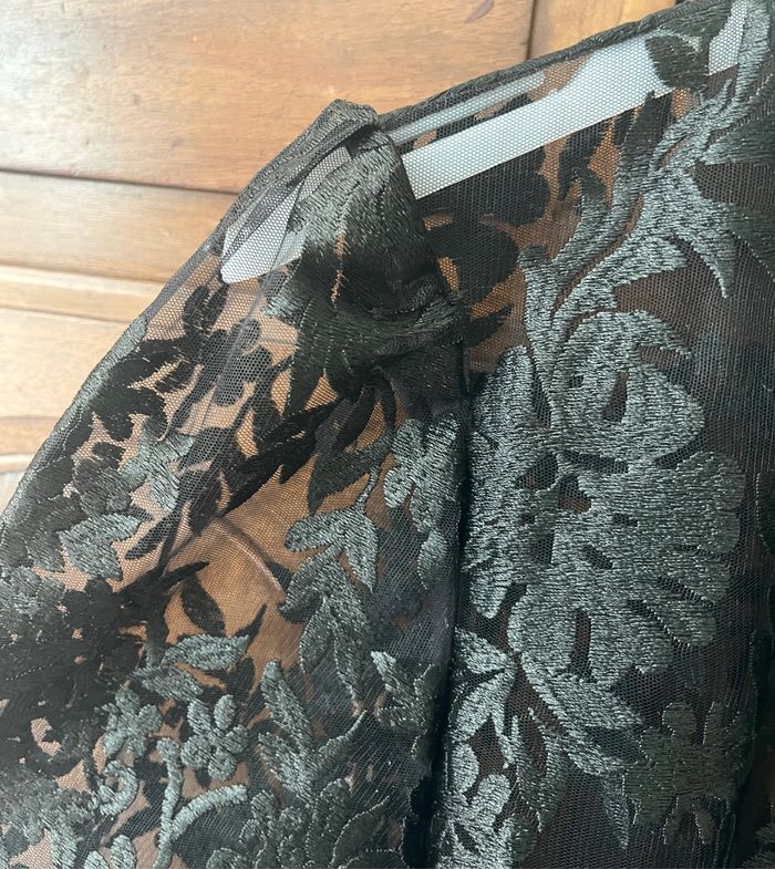 Blouse dentelle noir manches courtes - photo numéro 3