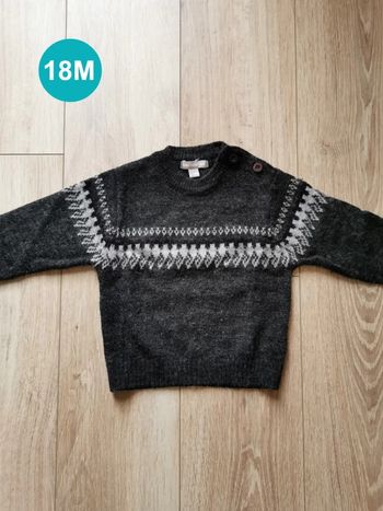 Pull motifs gris Orchestra 18 mois