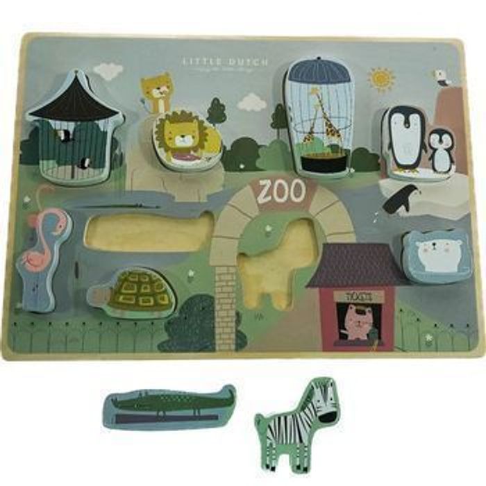 Little Dutch - Puzzle à encastrement Zoo en bois - photo numéro 2
