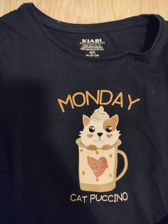 Tee-shirt chat 🐱 cat Puccino Kiabi - photo numéro 2