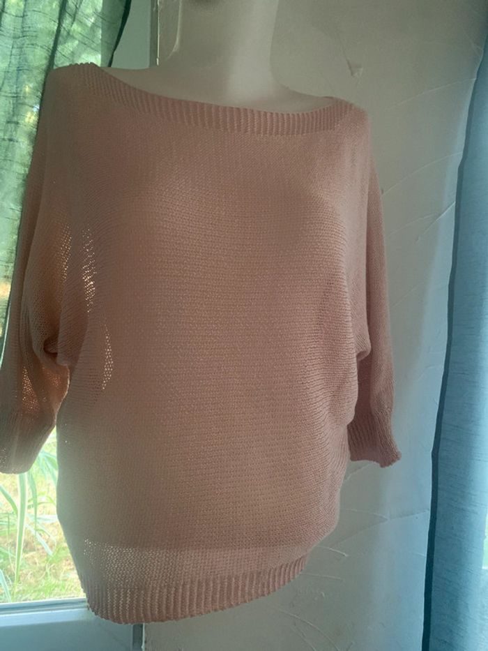 Pull maille fine rose taille 38-40 - photo numéro 3