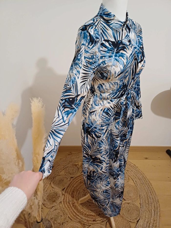 Robe longue boutonnée à motifs Aachoae taille M 38 - photo numéro 5