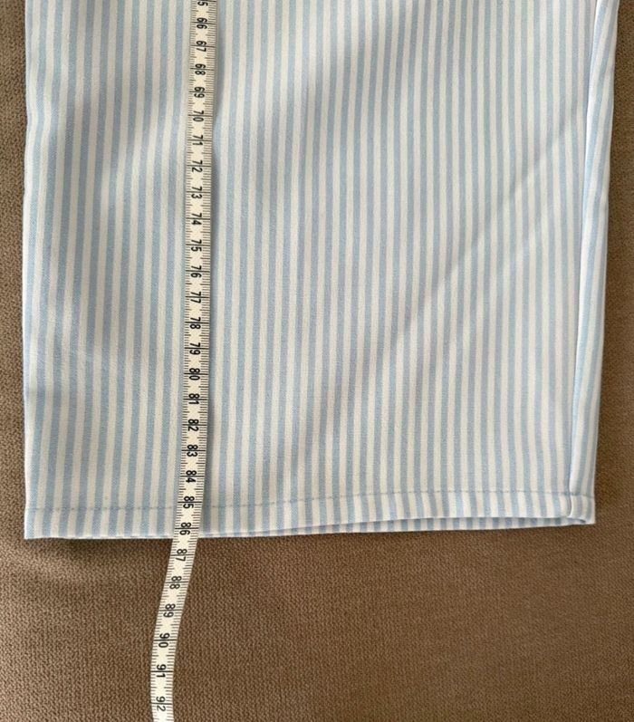 Pantalon blanc rayé bleu clair Edmée Collection - photo numéro 10