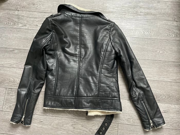 Veste perfecto naf naf en cuir fausse fourrure 34 - photo numéro 11