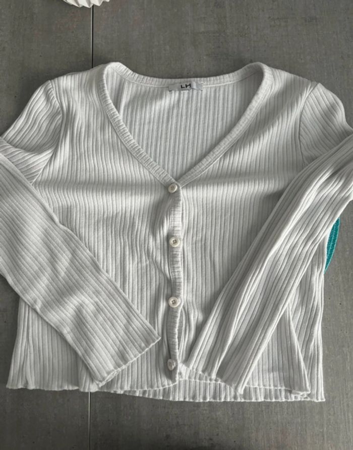 𧄠Gilet CÎtelé Blanc Boutonné - LH - Taille M
