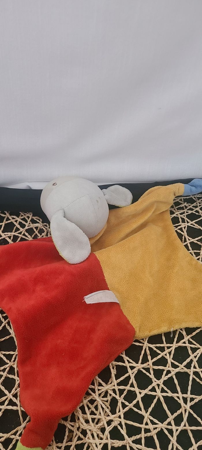 doudou agneau mouton mouchoir rouge et orange paradise toys lidl - photo numéro 5