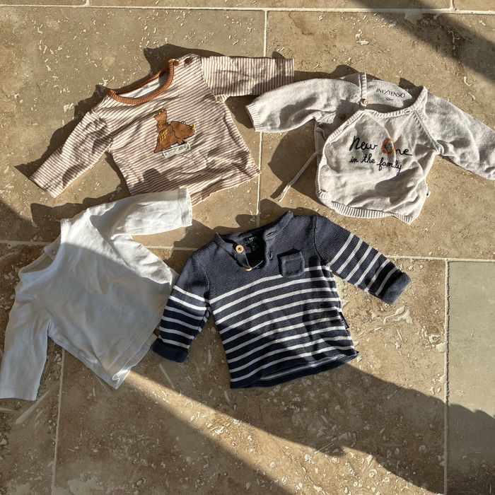 Lot t shirt 0/1 mois