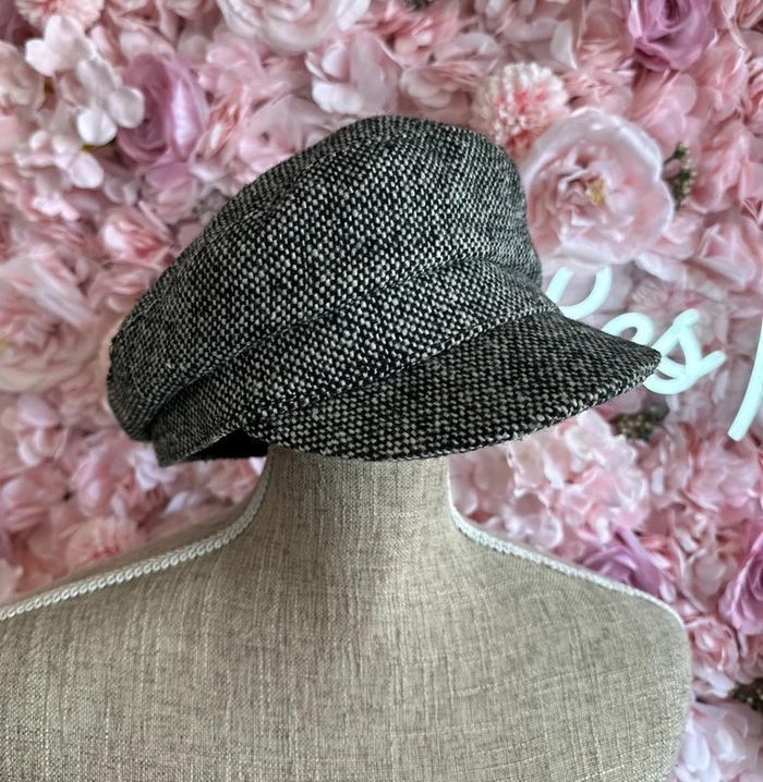 Casquette gavoche en laine noir et blanc taille 54 - Galeries Lafayette - photo numéro 2