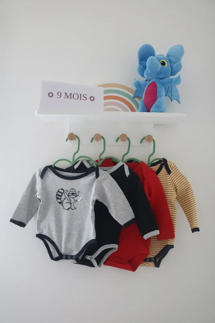 Lot bodies hiver garçon Vertbaudet 9 mois