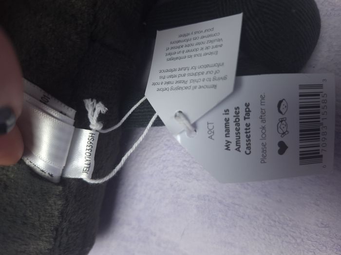 Peluche jellycat K7 audio Amuseables Cassette Tape retired A2CT - photo numéro 2