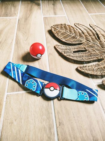 🔥Pokémon ceinture clip n go bleu flocon de neige et poké ball rouge blanche
