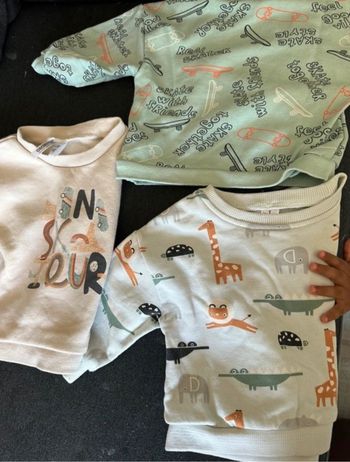 Lot sweat bebe garçon - 6 mois