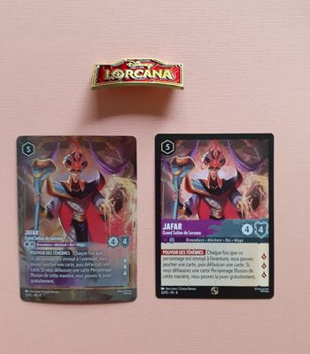 Lorcana set 8: cartes "Jafar" FOIL & Jafar non foil+Pin's