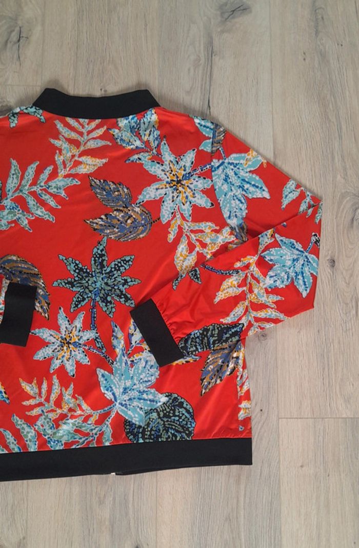 Sweat zippé rouge multicolore - photo numéro 7