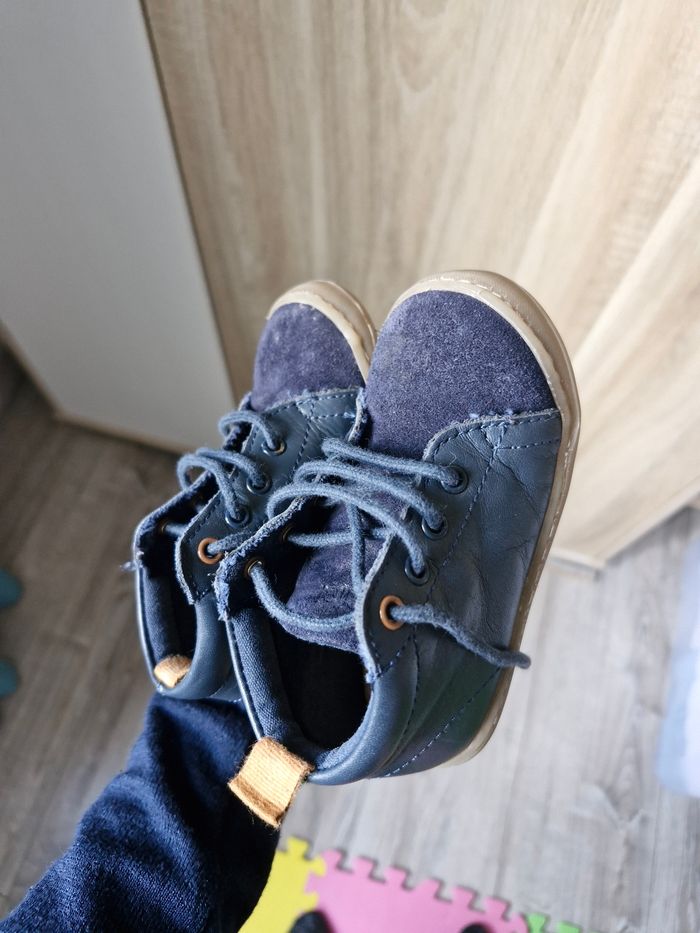 Bottines  / chaussures premiers pas bleu marine Obaïbi - photo numéro 8