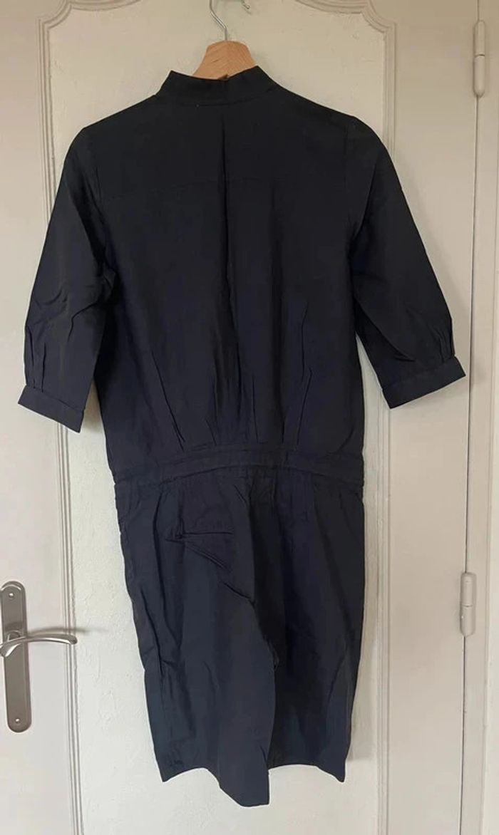 Combishort combinaison Ba&Sh bleu foncé marine Moma – zip devant, taille 1 (36/38), coton/viscose - photo numéro 3