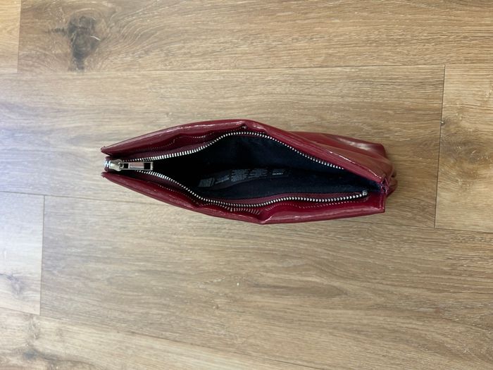 Pochette sac à main à fermeture éclair bordeaux - photo numéro 2