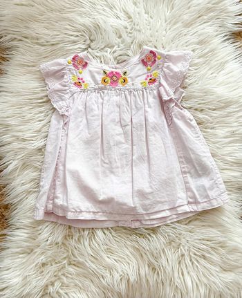 Fille 👧🏻 Blouse d’ete rose et broderie dpam 24 mois